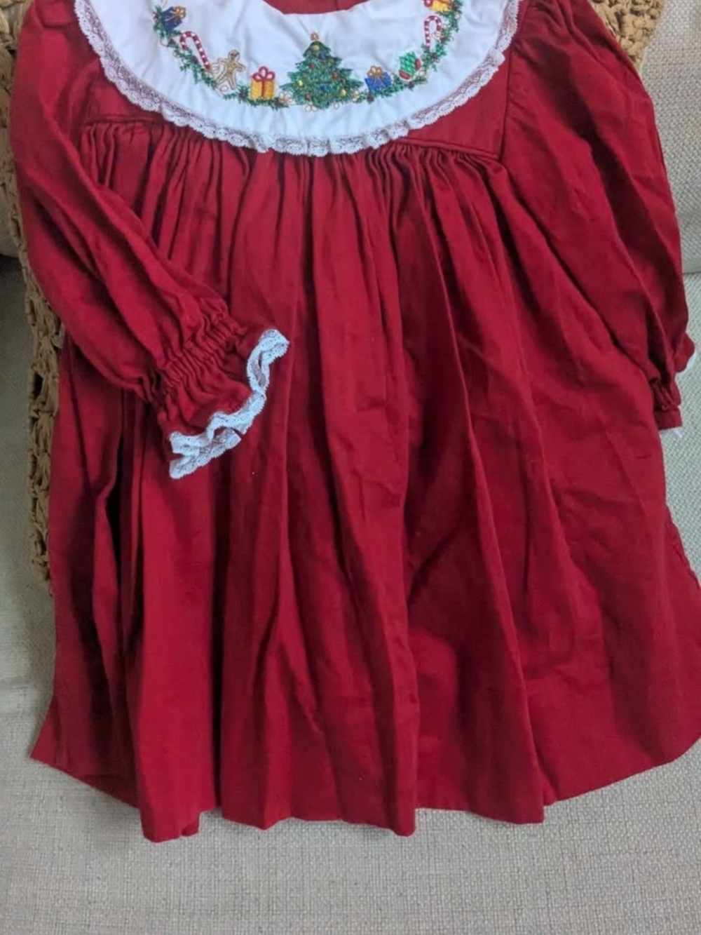 Red Holiday Smocked Girls' Dress Size 2T